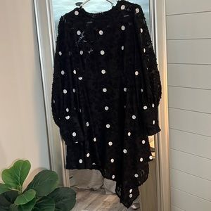 Shein asymmetrical top with belt